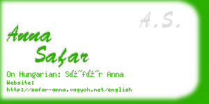 anna safar business card